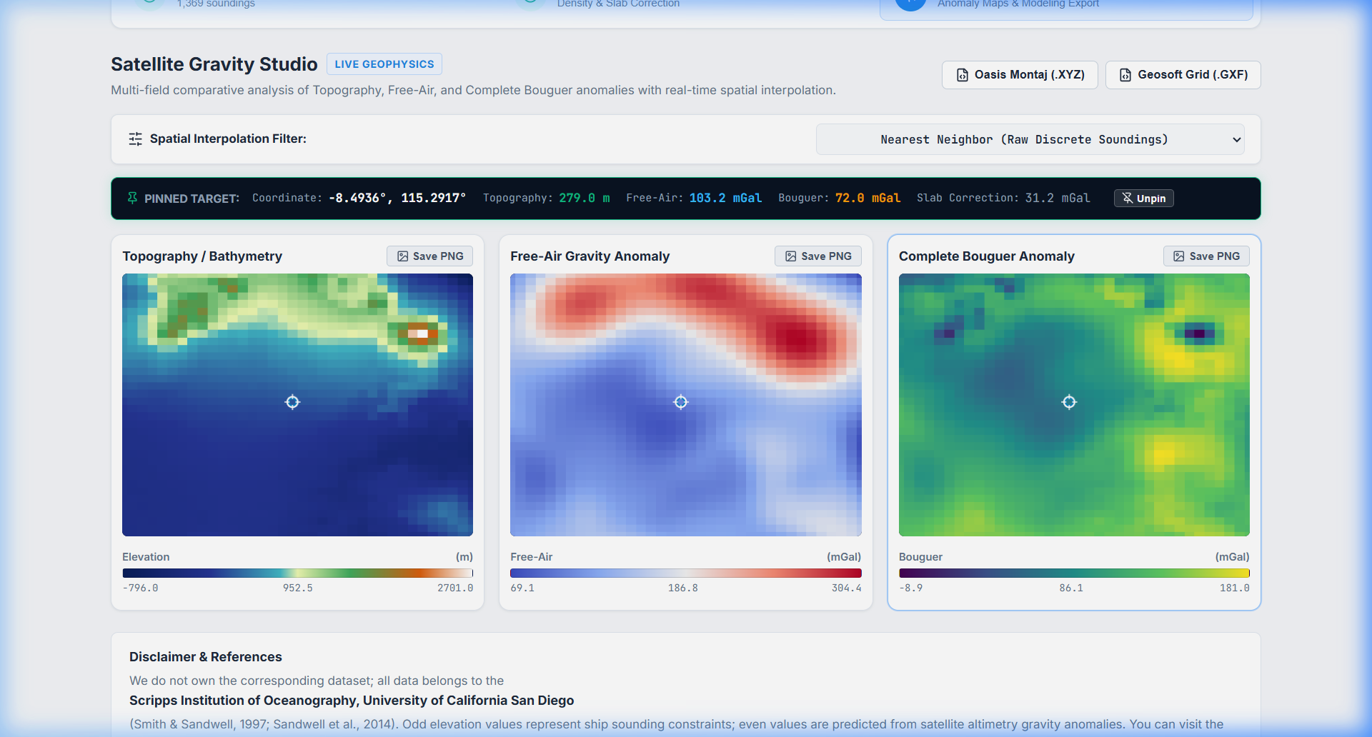TOPEX Interactive — Satellite Gravity Studio